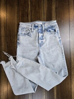 Eunina Tobi Super High Rise Mom Jeans Crop Denim Size 0